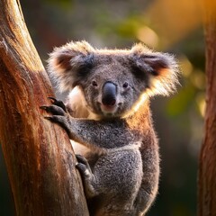 Fototapeta premium koala on as tree, AI generated