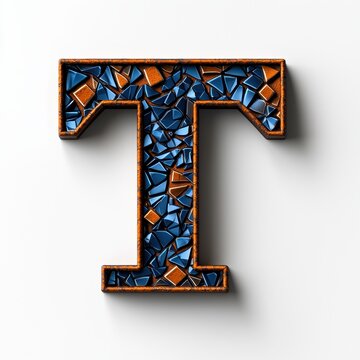 Colorful Mosaic Letter T Design