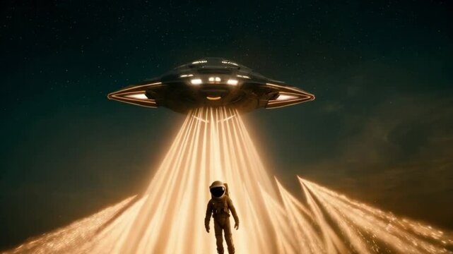 nave iluminando astronauta 