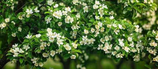 Flowering Branches Of Paradise Apple Tree Fruit Tree Photo Of Nature
