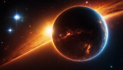 Obraz premium Electromagnetic Kaleidoscope - Cosmic Waves Unveiled, HDR, Artistic Filter