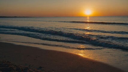 Sunset over the beach