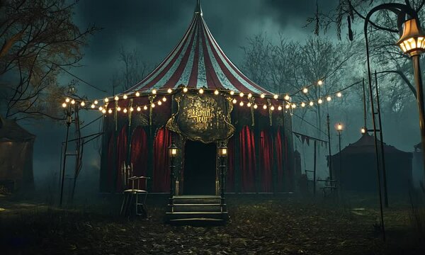 creepy tent on circus