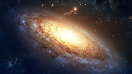 Obraz premium A Spiral Galaxy in the Vastness of Space