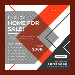 Real estate post house property social media post or Instagram post or Facebook banner