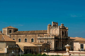 Fototapeta premium The Cathedral of San Nicolò is the most important Catholic place of worship in the city of Noto, as well as the episcopal seat of the diocese of the same name, in Sicily. 