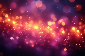 Glowing Orange And Pink Bokeh Lights With Vibrant Gradient Background