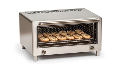 A rotisserie oven on solid white background, single object