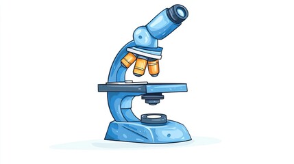 White compound microscope isolated on white background