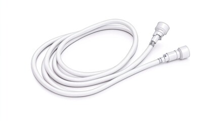 A catheter on solid white background, single object