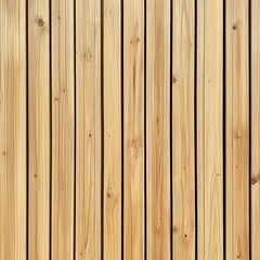 Obraz premium Wall made of wooden panels. Vertical wooden slats for facade cladding. Timber stripes made of beige pine. A modern plank surface for interior and exterior design. 