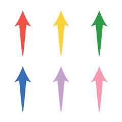 Vector Up Arrow Icon In Multiple Color