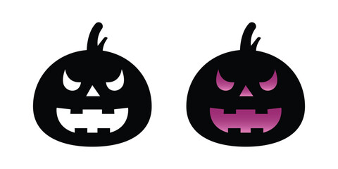 Vector Halloween Pumpkins Icon Set