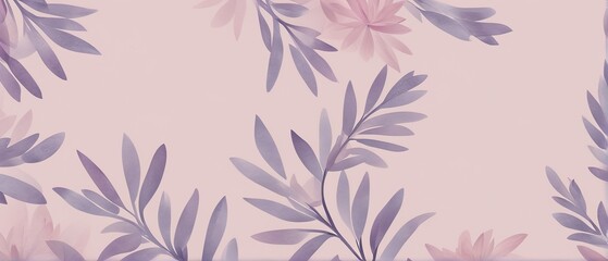 Fototapeta premium Purple and Pink Watercolor Floral Design