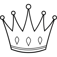 Elegant vintage gold royal crown vector icons set for luxury king and queen emblem design