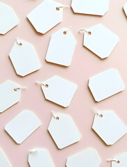 Blank White Tags for Labeling and Customization