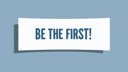Be the first. A card isolated on blue background.