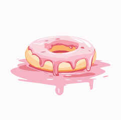 Cartoon donut vector illustration clip art doughnut design