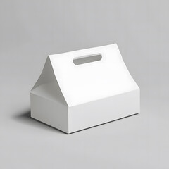 Blank White Gable Box Packaging Mockup
