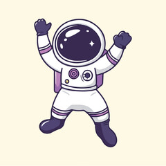 Astronaut Vector flat Illustration