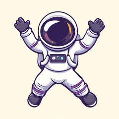 Obraz premium Astronaut Vector flat Illustration
