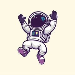 Astronaut Vector flat Illustration