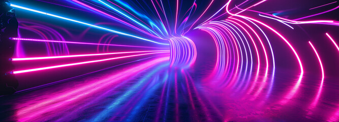 Glow pink plasma ball abstract background with bright lights and star shapes in motion