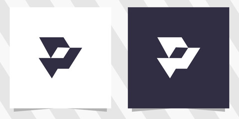letter p logo design vector