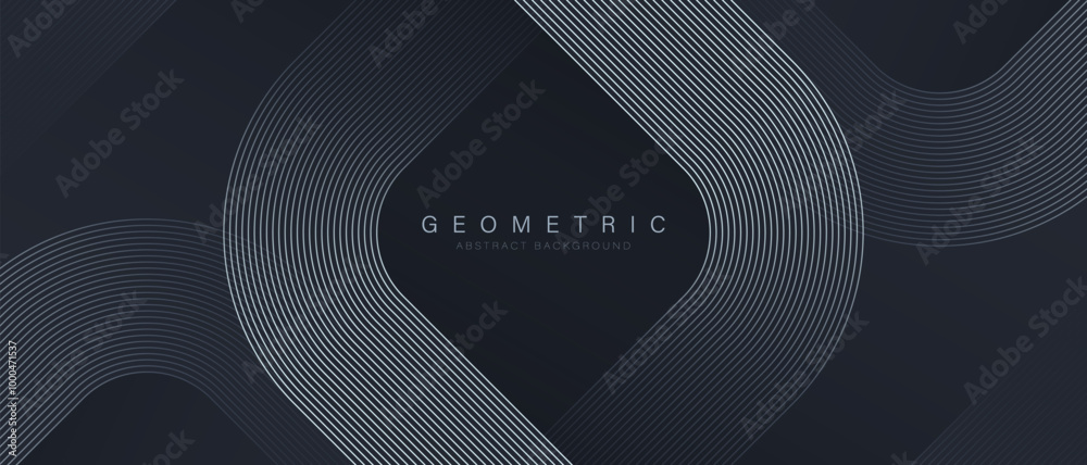 Canvas Prints dark abstract background. geometric stripe line art design. modern geometric pattern. futuristic sty