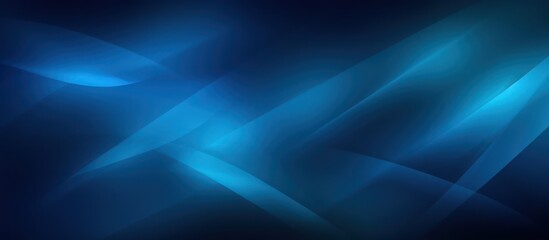 Abstract Blue Background with Glowing Waves