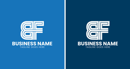 Alphabet BF letter modern monogram style logo vector template