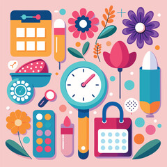 A festive vector seamless pattern with medical instrument gifts and presents perfect for holiday cards and party decorations