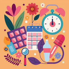 A festive vector seamless pattern with medical instrument gifts and presents perfect for holiday cards and party decorations