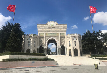 Istanbul University Central Campus entrance in Istanbul, Turkey. It's the first university in modern Turkey.