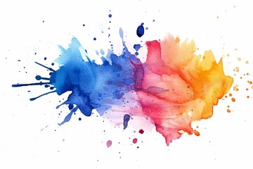 Fototapeta premium Abstract watercolor splash isolated on white background