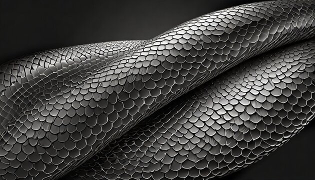 Black Background with a Smooth Snake Skin Pattern, Featuring Subtle Texture and Intricate Detailing, Perfect for Creating a Sleek, Mysterious, and Luxurious Visual Aesthetic