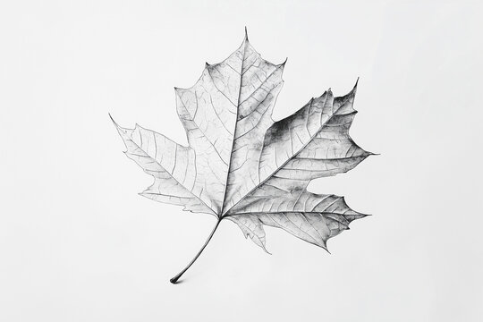 Simple Elegance: Minimalist Leaf with Sharp Edges