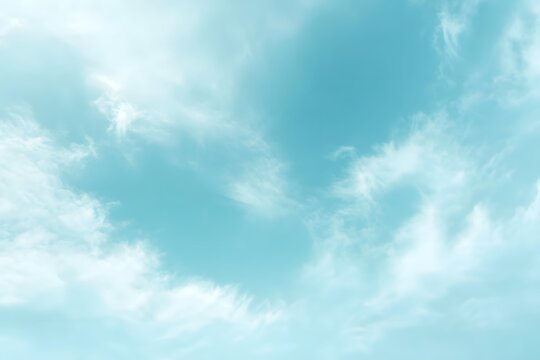 White Clouds Floating on a Blue Sky