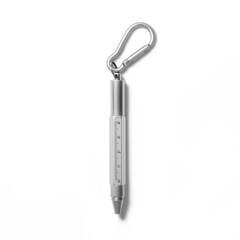 Multi-Function Aluminum Ballpoint Pen isolated on a transparent background, PNG. High resolution.
