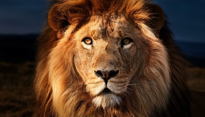 Fototapeta premium lion in the grass