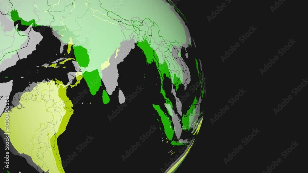 Poster dynamic high-tech background with a rotating globe, perfect for animated intros.