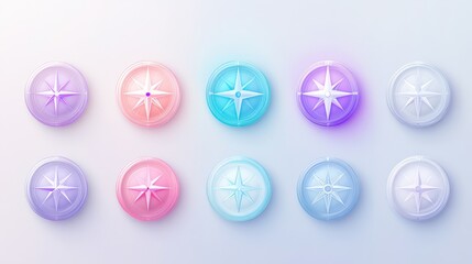 Colorful Button Icons