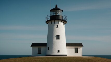 modern lighthouse with clean lines background