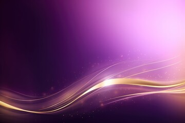 Fototapeta premium Violet background with gold wave HD wallpaper corporate template copy space