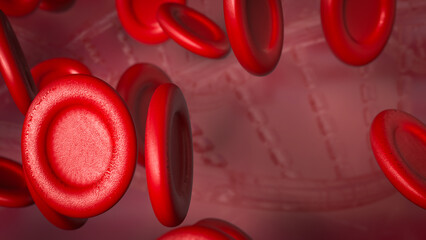 The Blood cell for medical and sci concept 3d rendering.