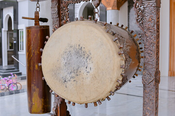 A traditional Indonesian drum called a 