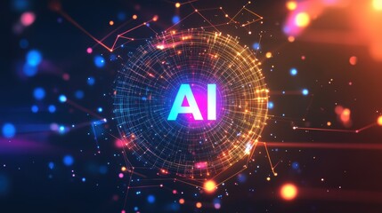 AI Network Abstract Technology Background
