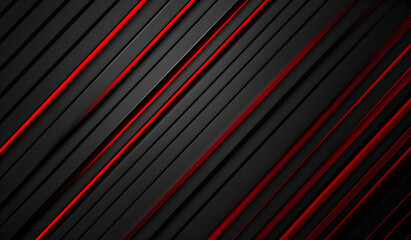 Obraz premium Abstract Carbon Fiber and Red Stripes Tech Background