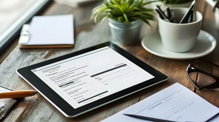 Obraz premium Online Digital E Invoice. 