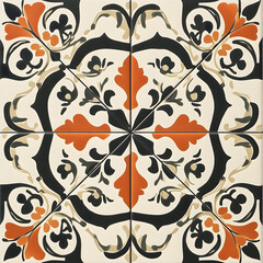 carpet or tile pattern 2D illustrator doodle wallpaper